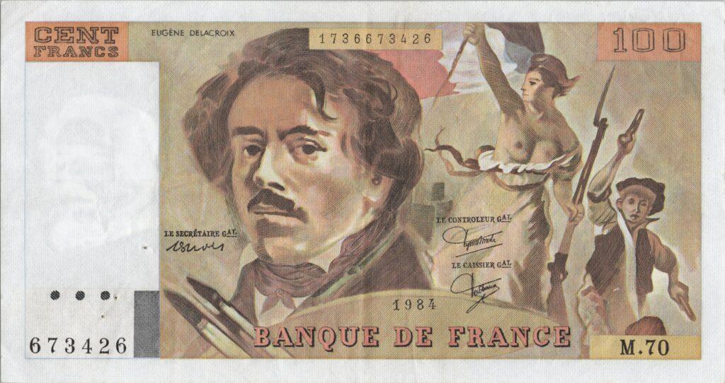 FRANCE billet de 100 Francs Delacroix 1984