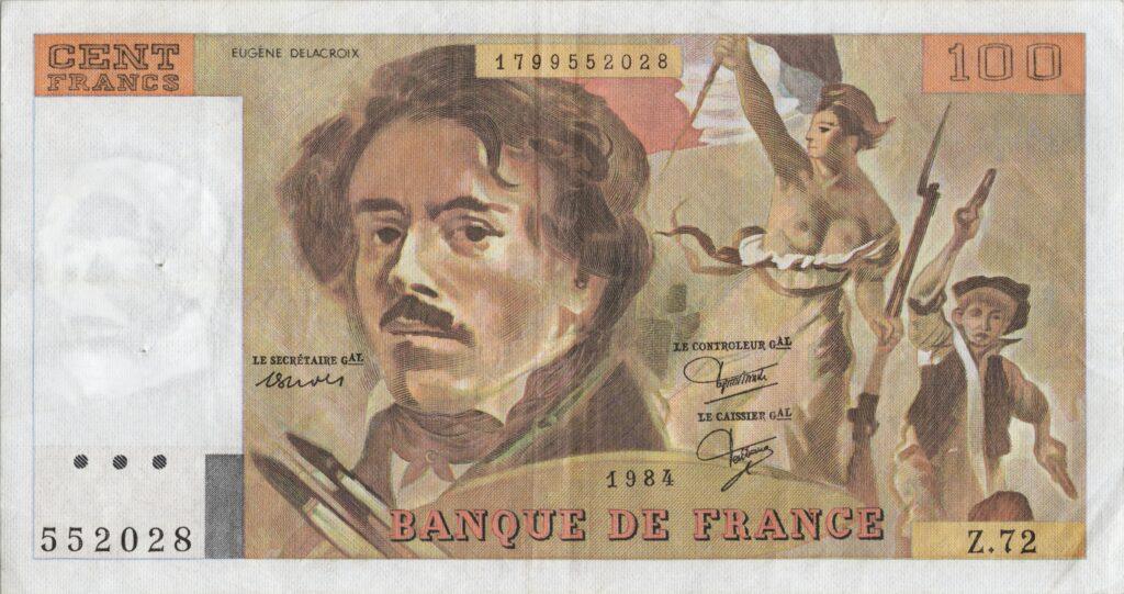 FRANCE billet de 100 Francs Delacroix 1984