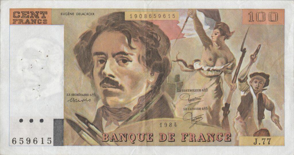 FRANCE billet de 100 Francs Delacroix 1984