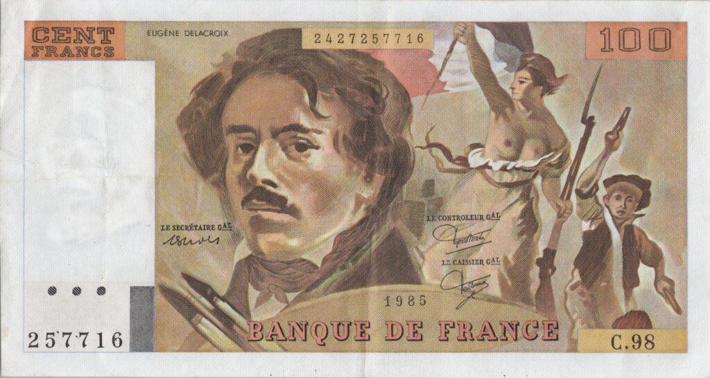 FRANCE billet de 100 Francs Delacroix 1985