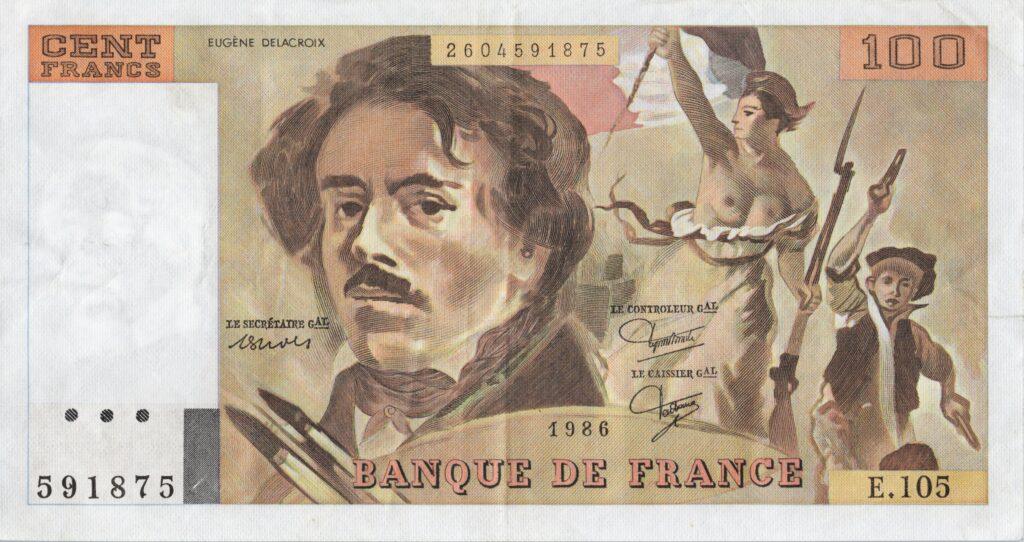 FRANCE billet de 100 Francs Delacroix 1986