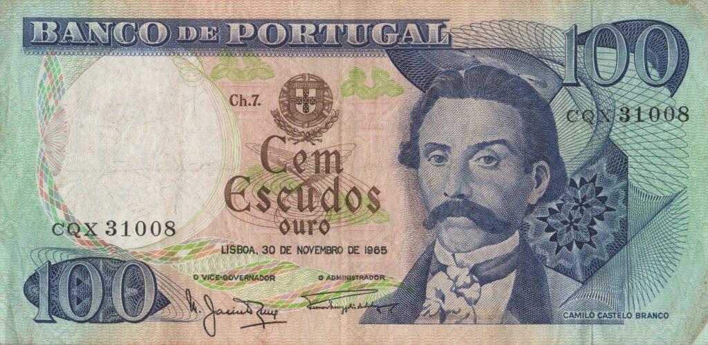 PORTUGAL billet de 100 Escudos 30-11-1965, Camilo Castelo Branco - Pick-169a(1)