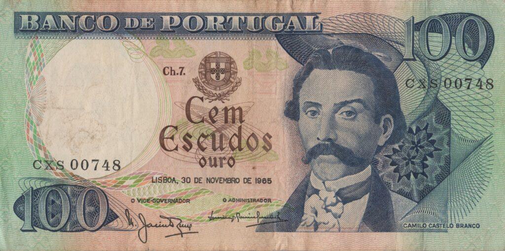 PORTUGAL billet de 100 Escudos 30-11-1965, Camilo Castelo Branco - Pick-169a(6)