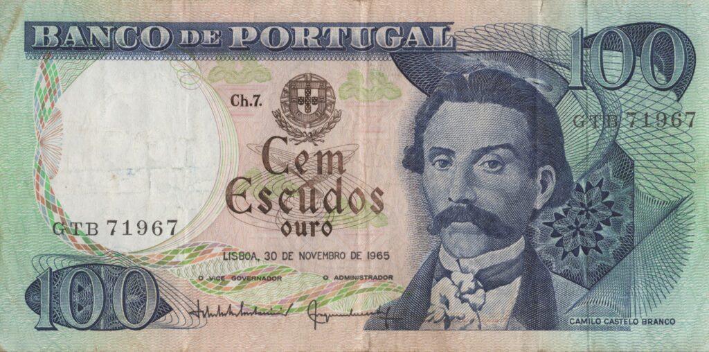 PORTUGAL billet de 100 Escudos 30-11-1965, Camilo Castelo Branco - Pick-169a(14)