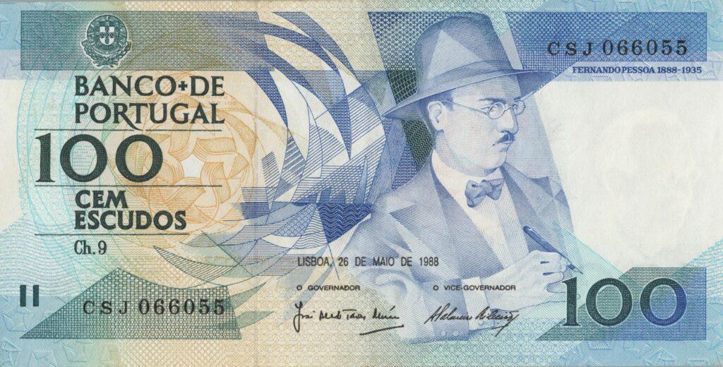 PORTUGAL billet de 100 Escudos 26-05-1988, Fernando Pessoa - Pick-179e(1)