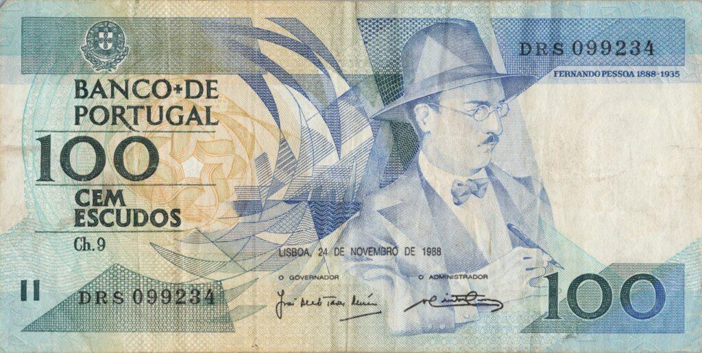 PORTUGAL billet de 100 Escudos 24-11-1988, Fernando Pessoa - Pick-179f(4)