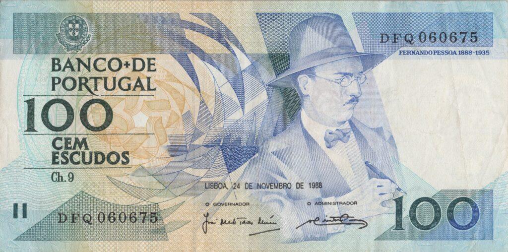 PORTUGAL billet de 100 Escudos 24-11-1988, Fernando Pessoa - Pick-179f(4)