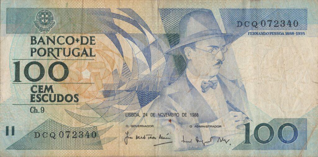 PORTUGAL billet de 100 Escudos 24-11-1988, Fernando Pessoa - Pick-179f(6)