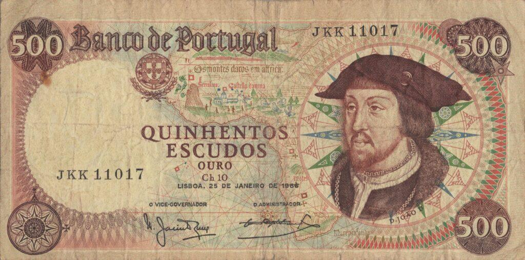 PORTUGAL billet de 500 Escudos 25-01-1966, D. João II - Pick-170a(2)