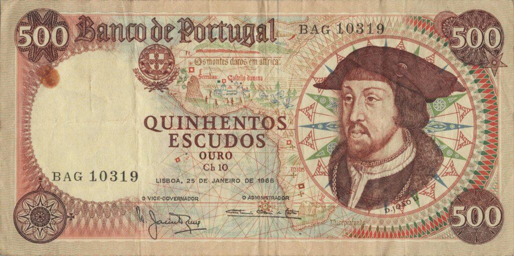 PORTUGAL billet de 500 Escudos 25-01-1966, D. João II - Pick-170a(3)