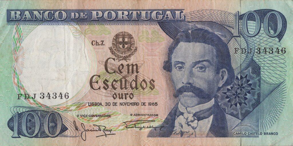 PORTUGAL billet de 100 Escudos 30-11-1965, Camilo Castelo Branco - Pick-169a(1)