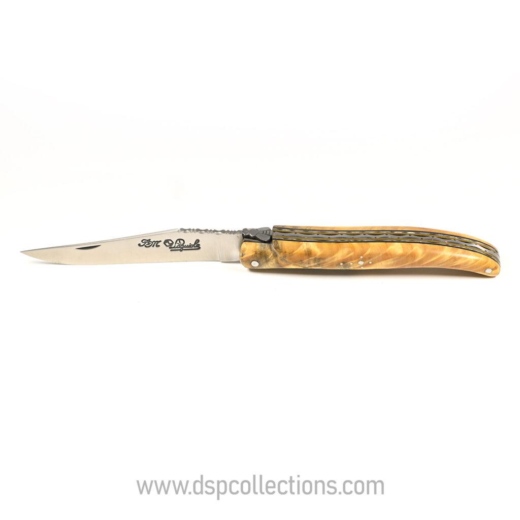 Couteau pliant laguiole par ANTONIO MONTEIRO, 12 Cm, en bois de Peuplier