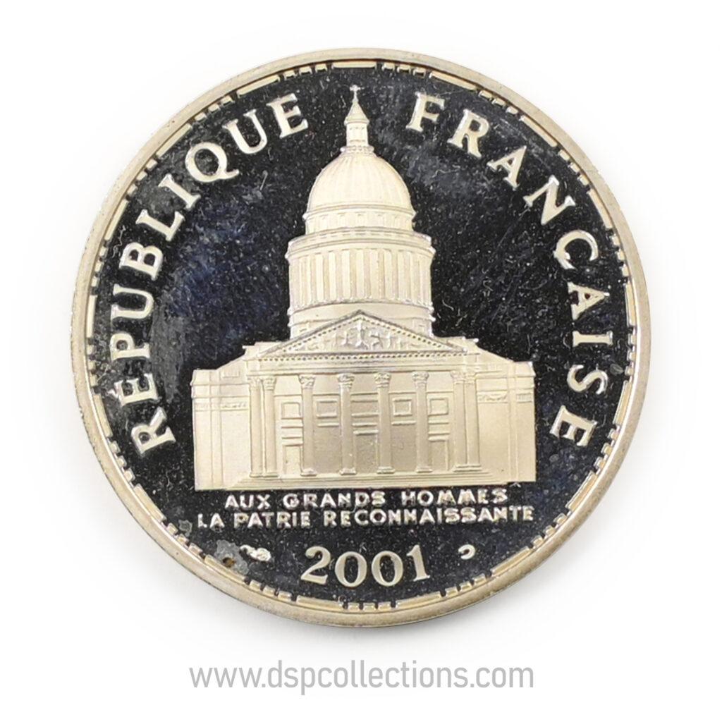 FRANCE, pièce de 100 Francs 2001, Panthéon série belle épreuve en Argent