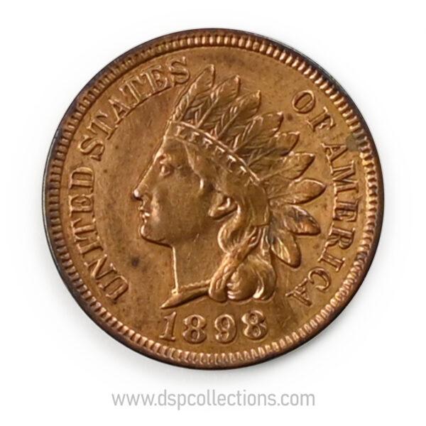 ÉTATS-UNIS, One Cent Indian Head 1898