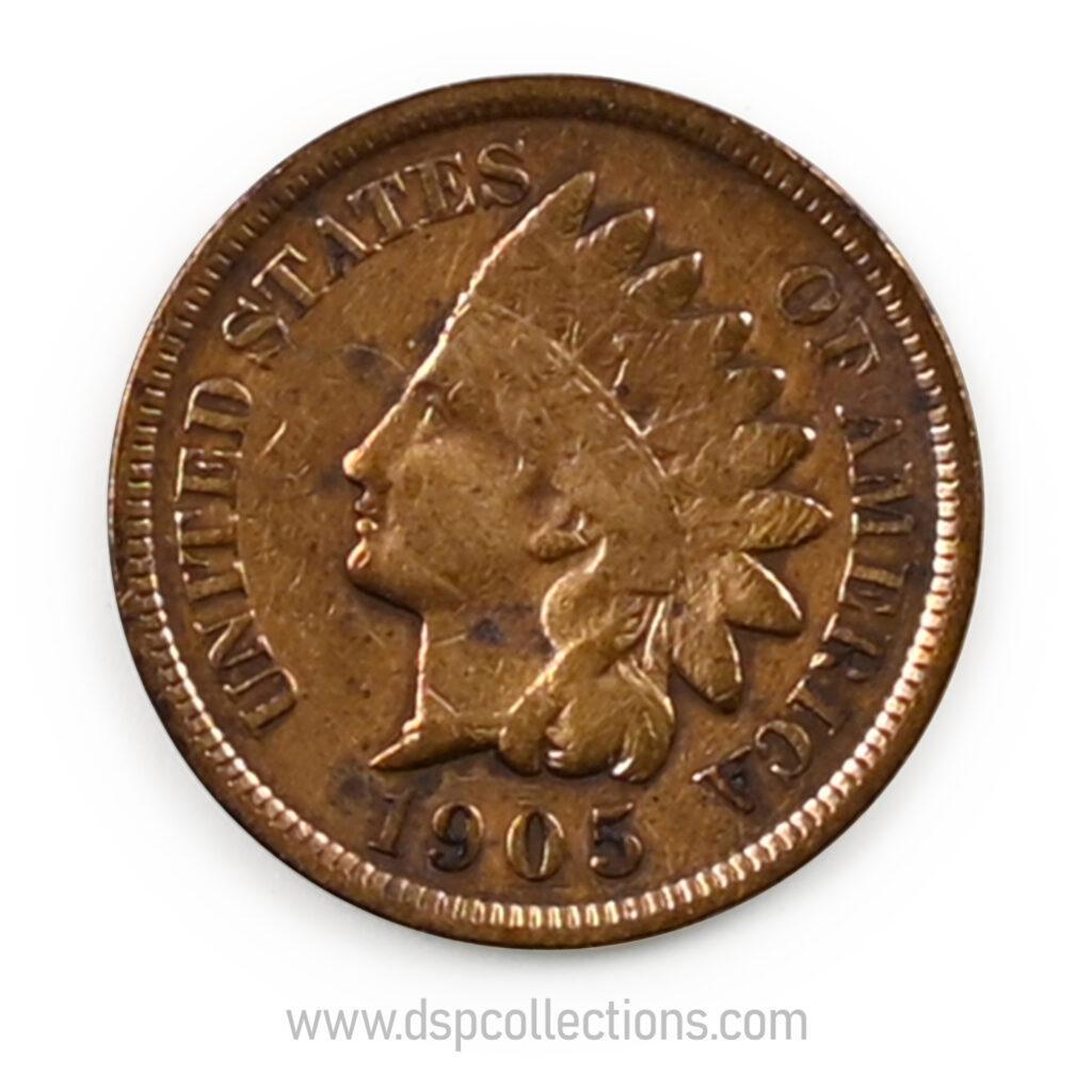 ÉTATS-UNIS, One Cent Indian Head 1905