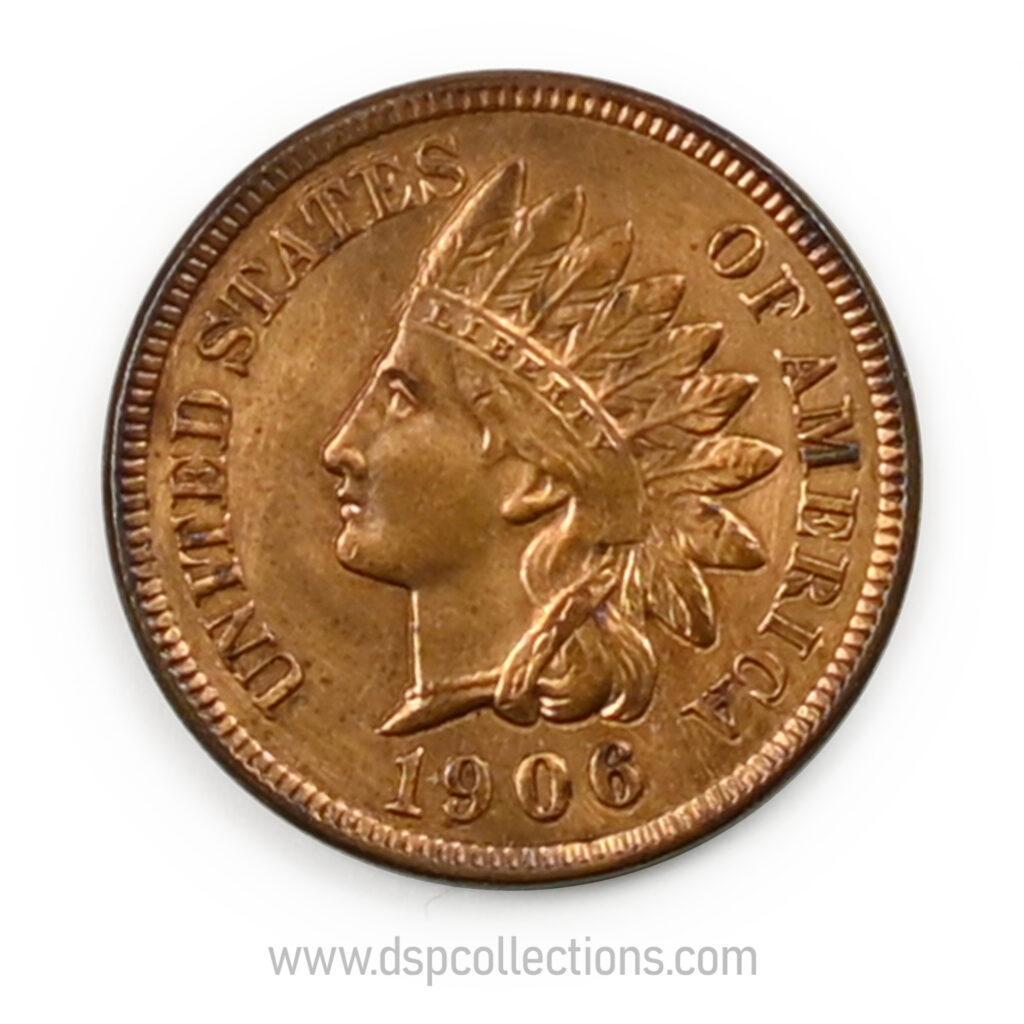 ÉTATS-UNIS, One Cent Indian Head 1906