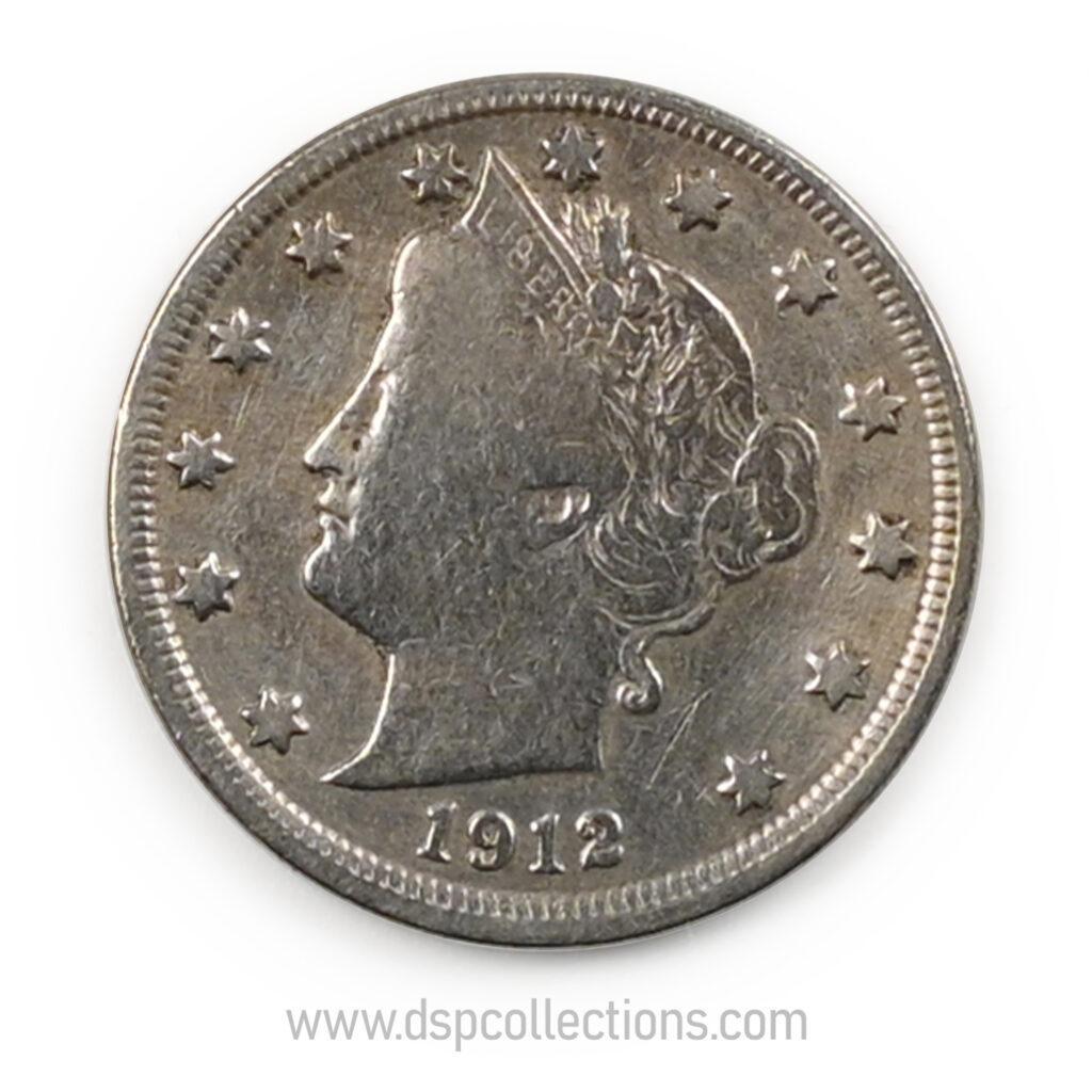 ÉTATS-UNIS, Five Cents 1912 Liberty