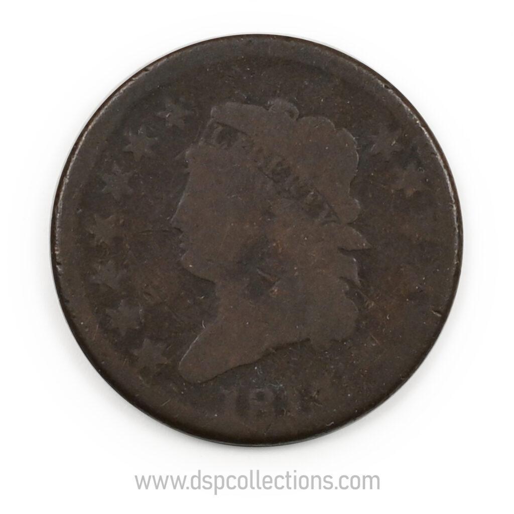 ÉTATS-UNIS, One  Cent 1813 Liberty Head