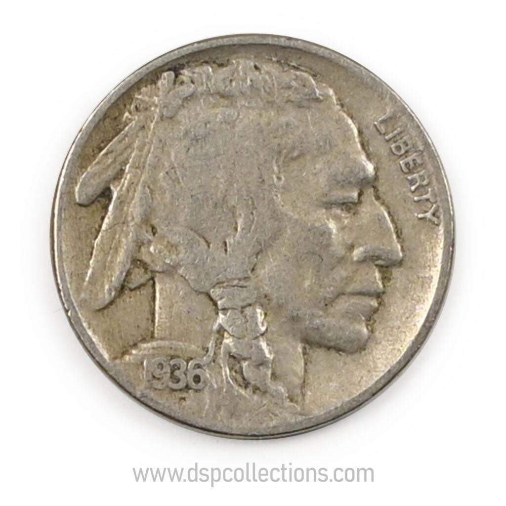 ÉTATS-UNIS, Five Cents 1936 Buffalo