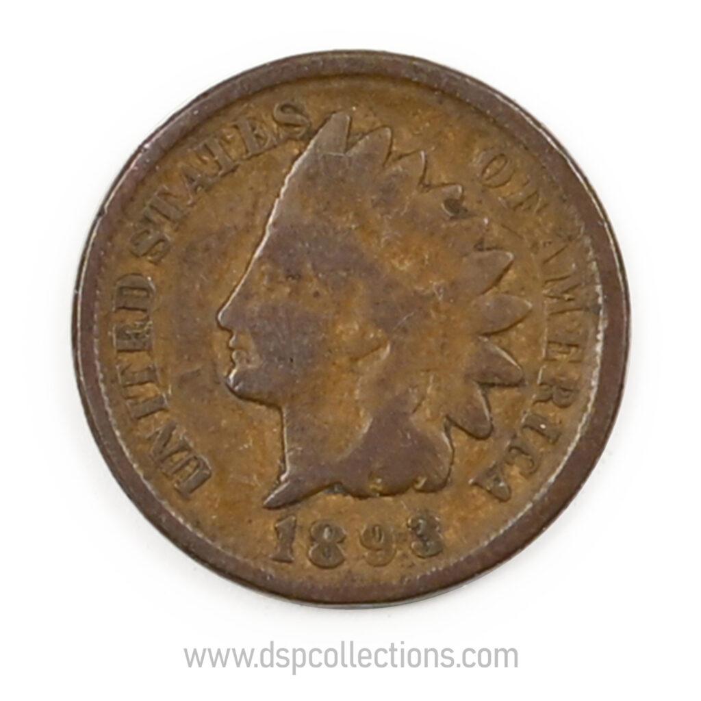 ÉTATS-UNIS, One Cent Indian Head 1893