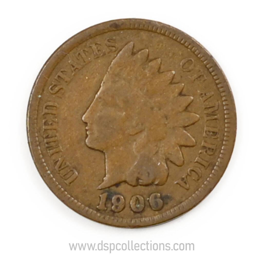 ÉTATS-UNIS, One Cent Indian Head 1906