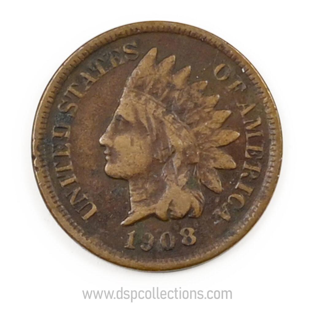 ÉTATS-UNIS, One Cent Indian Head 1908