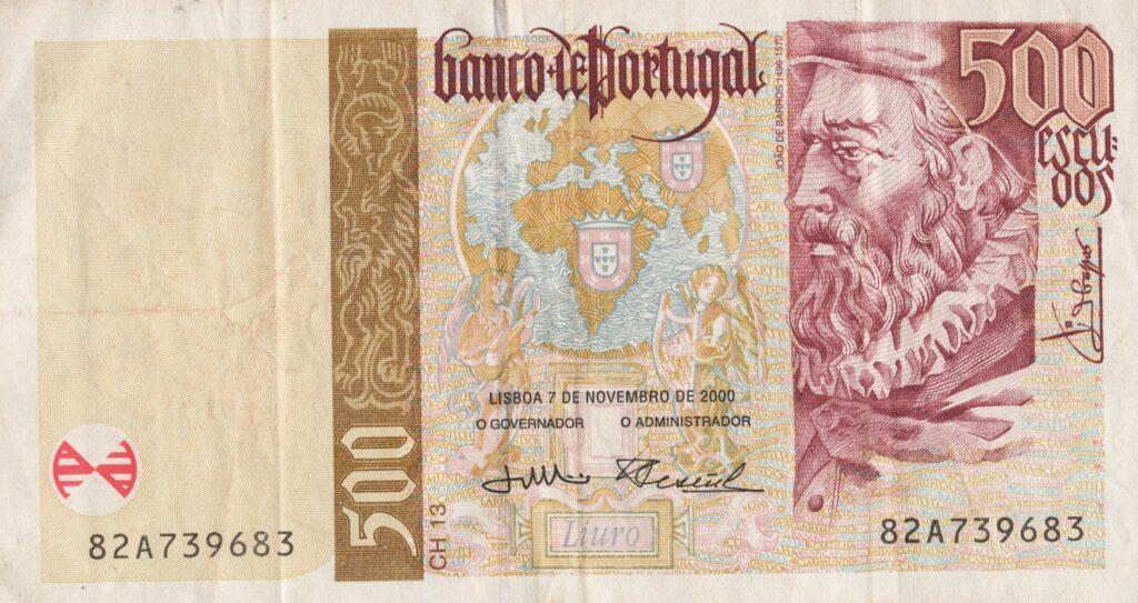 PORTUGAL billet de 500 Escudos 07-11-2000, João de Barros - Pick-187c