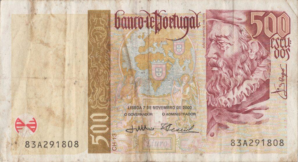 PORTUGAL billet de 500 Escudos 07-11-2000, João de Barros - Pick-187c