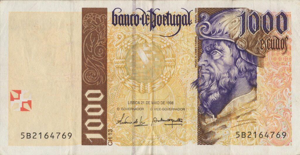 PORTUGAL billet de 1.000 Escudos 21-05-1998, Pedro Álvares Cabral - Pick-188c(7)