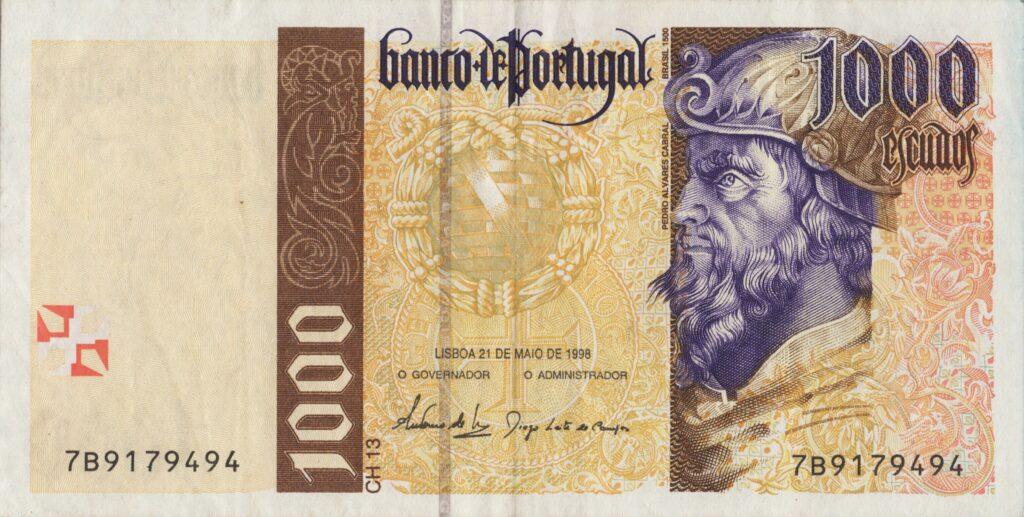 PORTUGAL billet de 1.000 Escudos 21-05-1998, Pedro Álvares Cabral - Pick-188c(11)