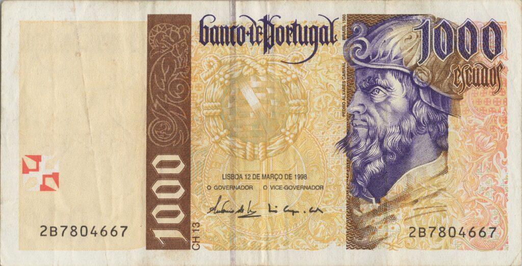 PORTUGAL billet de 1.000 Escudos 21-05-1998, Pedro Álvares Cabral - Pick-188c(8)