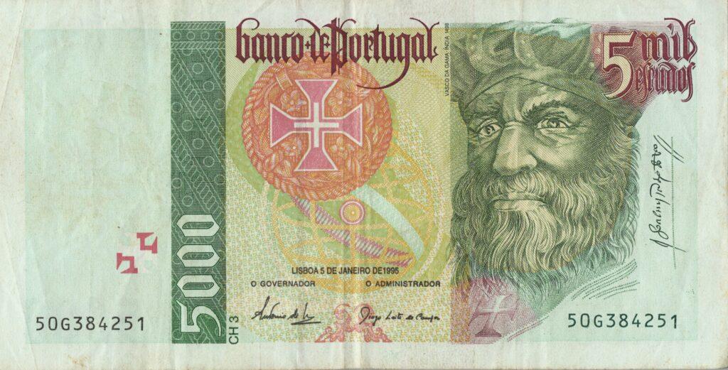 PORTUGAL billet de 5.000 Escudos 05-01-1995, Vasco da Gama - Pick-190a(5)