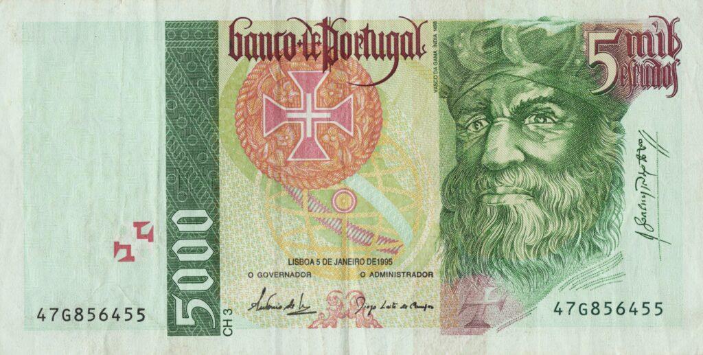 PORTUGAL billet de 5.000 Escudos 05-01-1995, Vasco da Gama - Pick-190a(5)