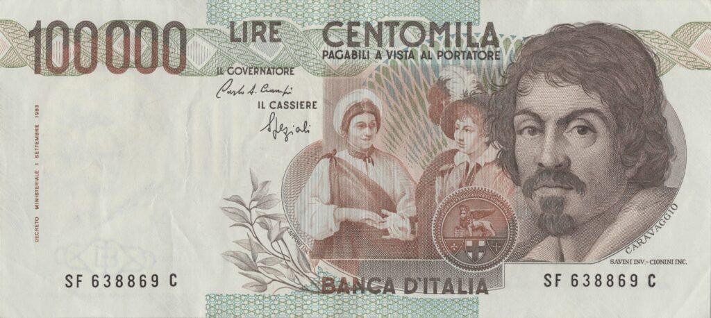 ITALIE billet de 100.000 Lire, Caravaggio 1er type 01-09-1983