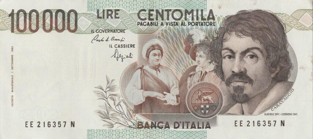 ITALIE billet de 100.000 Lire, Caravaggio 1er type 01-09-1983