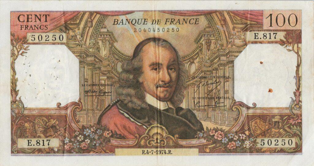 FRANCE billet de 100 Francs Corneille 04-07-1974