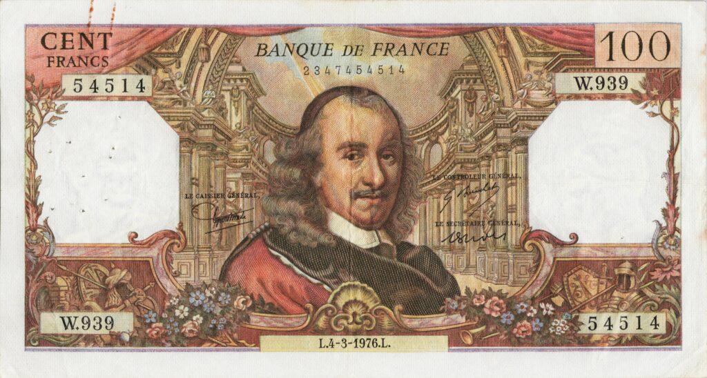 FRANCE billet de 100 Francs Corneille 04-03-1976
