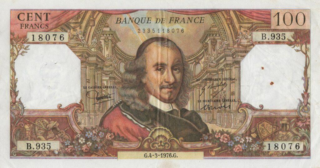 FRANCE billet de 100 Francs Corneille 04-03-1976