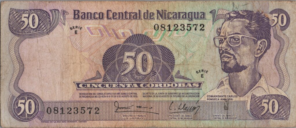 NICARAGUA billet de 50 Cordobas du 16-08-1979 Carlos Fonseca Amador.