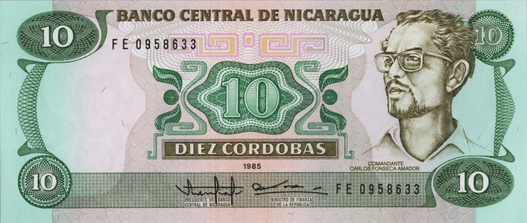 NICARAGUA billet de 10 Cordobas de 1985 Carlos Fonseca Amador