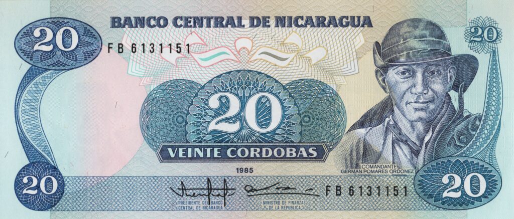 NICARAGUA billet de 20 Cordobas de 1985 German Pomares Ordoñez