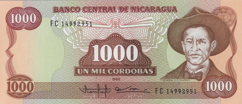 NICARAGUA billet de 1.000 Cordobas de 1985 Cesar Sandino