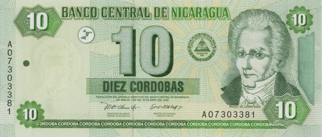 NICARAGUA billet de 10 Cordobas de 10-04-2002 Miguel de Larreynaga