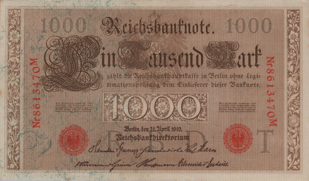 ALLEMAGNE billet Reichsbank, 1.000 Mark 21-04-1910