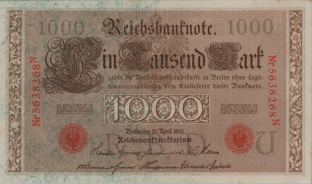 ALLEMAGNE billet Reichsbank, 1.000 Mark 21-04-1910