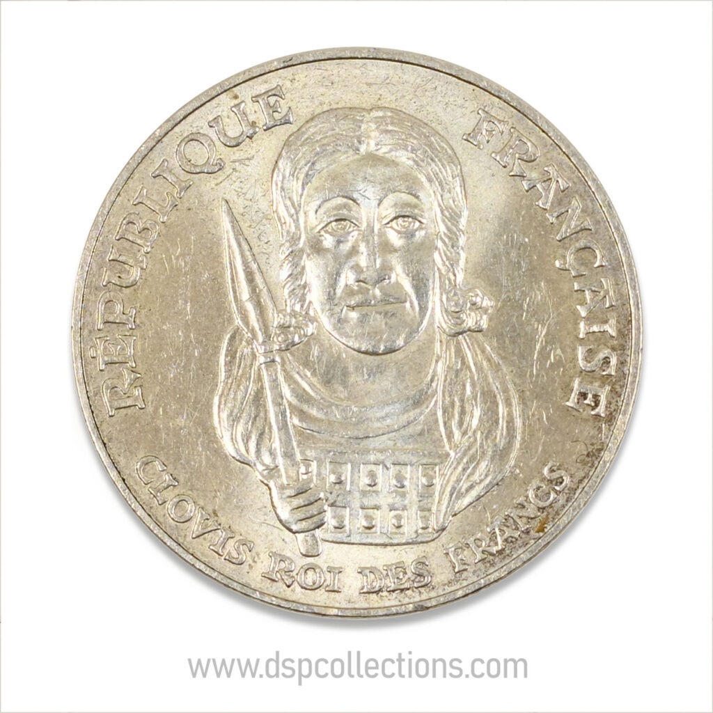 FRANCE, pièce de 100 Francs Clovis 1996 en Argent