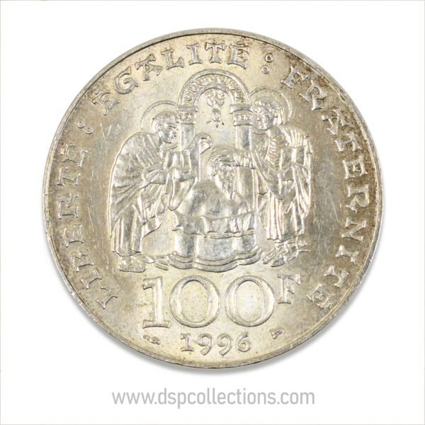 FRANCE, pièce de 100 Francs Clovis 1996 en Argent – Image 2