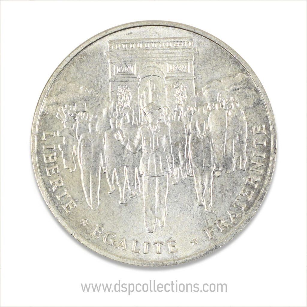 FRANCE, pièce de 100 Francs 1994, Libération de Paris en Argent