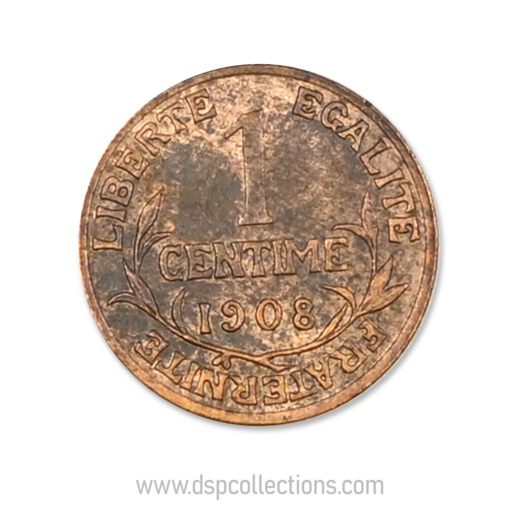 FRANCE, pièce de 1 Centime Daniel Dupuis 1908