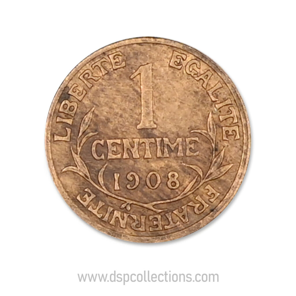 FRANCE, pièce de 1 Centime Daniel Dupuis 1908